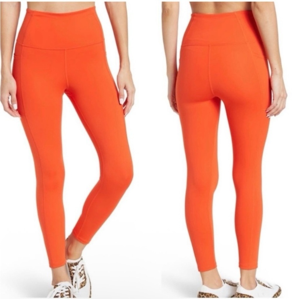 Sweaty Betty Power Pocket High Waist 7/8 Orange Workout Leggings